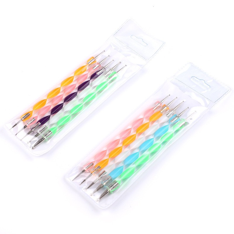 Bộ 5 cây chấm bi nail đủ kích thước làm dụng cụ nail trang trí móng-ĐỒ NAIL VIỆT
