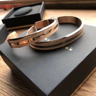 Vòng Tay Màu Vàng Hồng Thiết Kế Đơn Giản Dễ Phối Đồ Dành Cho Cặp Đôi