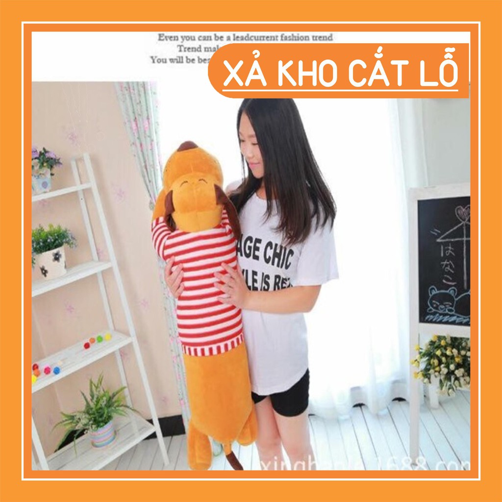(thanh lý kho giá sỉ) {Rẻ vô địch} {Phá Rẻ} Gấu bông cún con mặc áo kẻ sọc