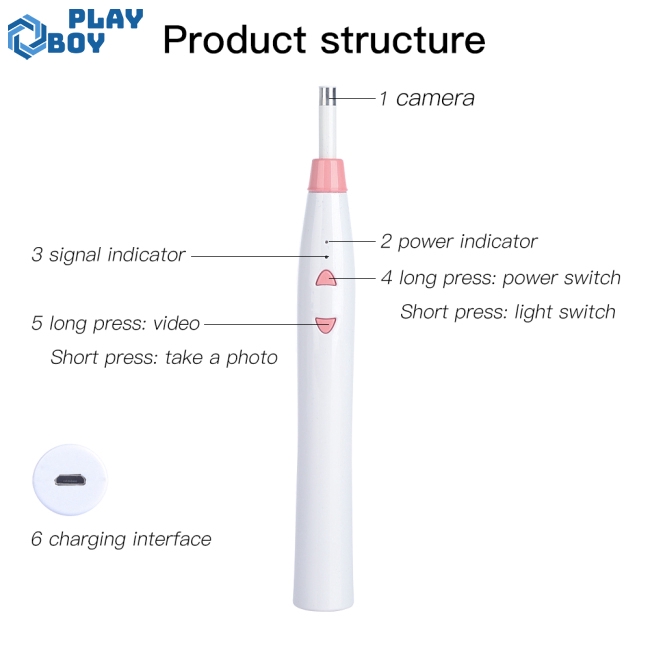 Wireless HD Otoscope WiFi Ear Cleaning Endoscope Ear Inspection Camera