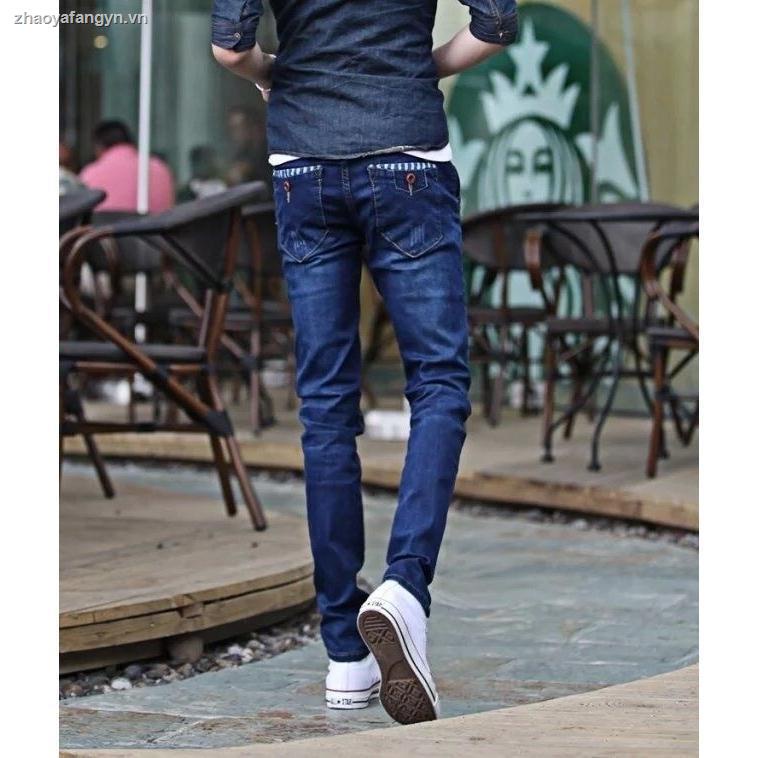 Quần jean ôm siêu co giãn nhiều màu tùy chọn thời trang mùa hè cho nam