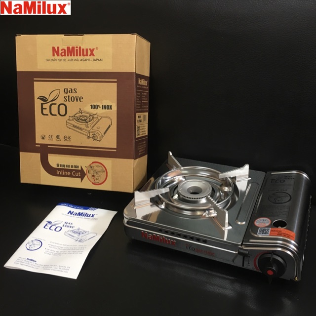 Bếp gas mini Eco Namilux inox PL 1911AS inline cut