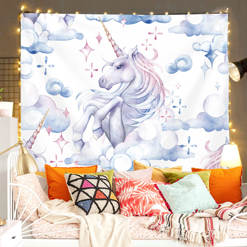 Tianma Unicorn Deer phòng ngủ trang trí phòng vải treo đầu giường cải tạo tường tranh treo ảnh chụp trực tiếp vải nền J20