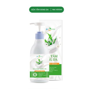 Sữa Tắm Trắng Da Body BioCos Dưỡng Ẩm Chăm Sóc Phục Hồi Da Khô 400ml.