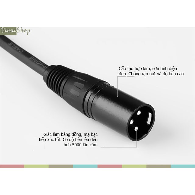 [Mã ELHACE giảm 4% đơn 300K] Cáp micro XLR-XLR Soundking B07