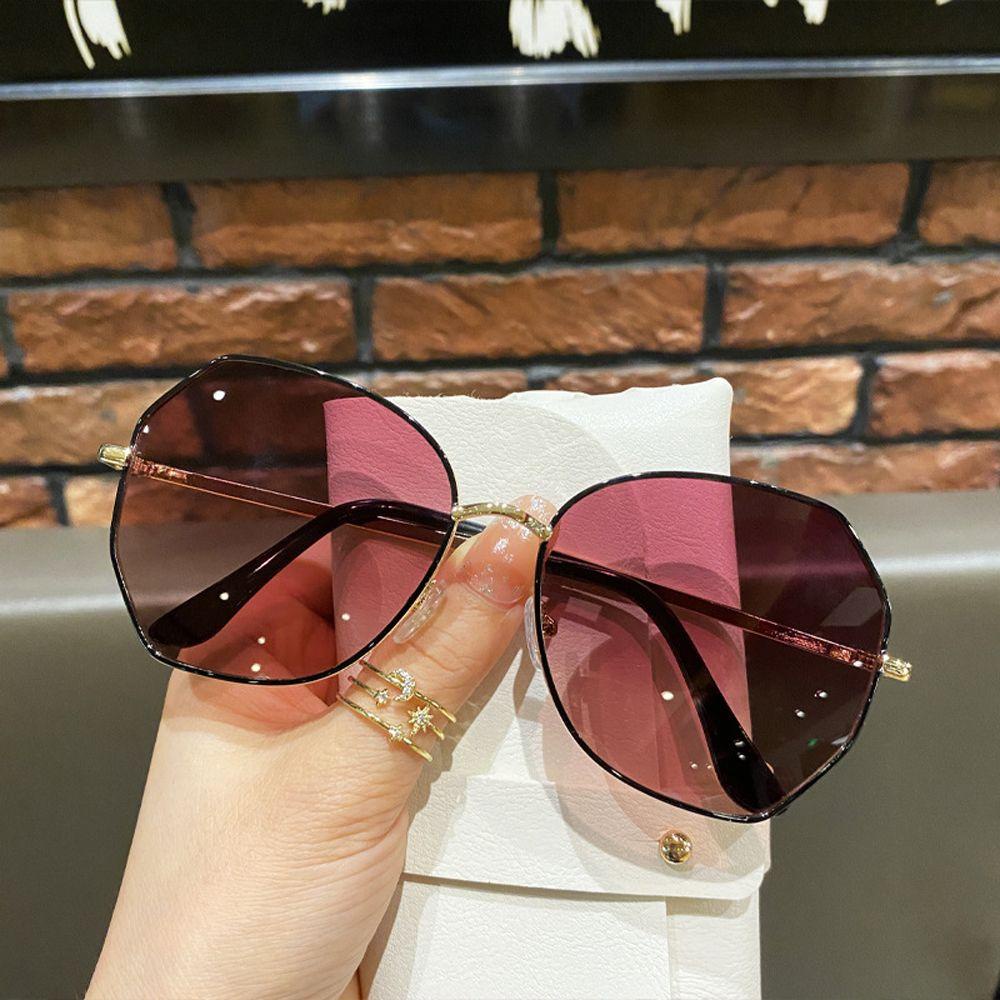 Forbetter Kính Mát Gọng Kim Loại Lớn Phân Cực Hình Đa Giác Thời Trang Du Lịch Mua Sắm Cho Nữ