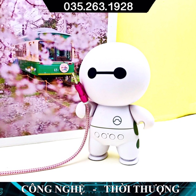 Loa bluetooth mini Bighero Baymax siêu độc, kiểu dáng robot với âm thanh cực hay, kết nối không dây, gắn usb, thẻ nhớ