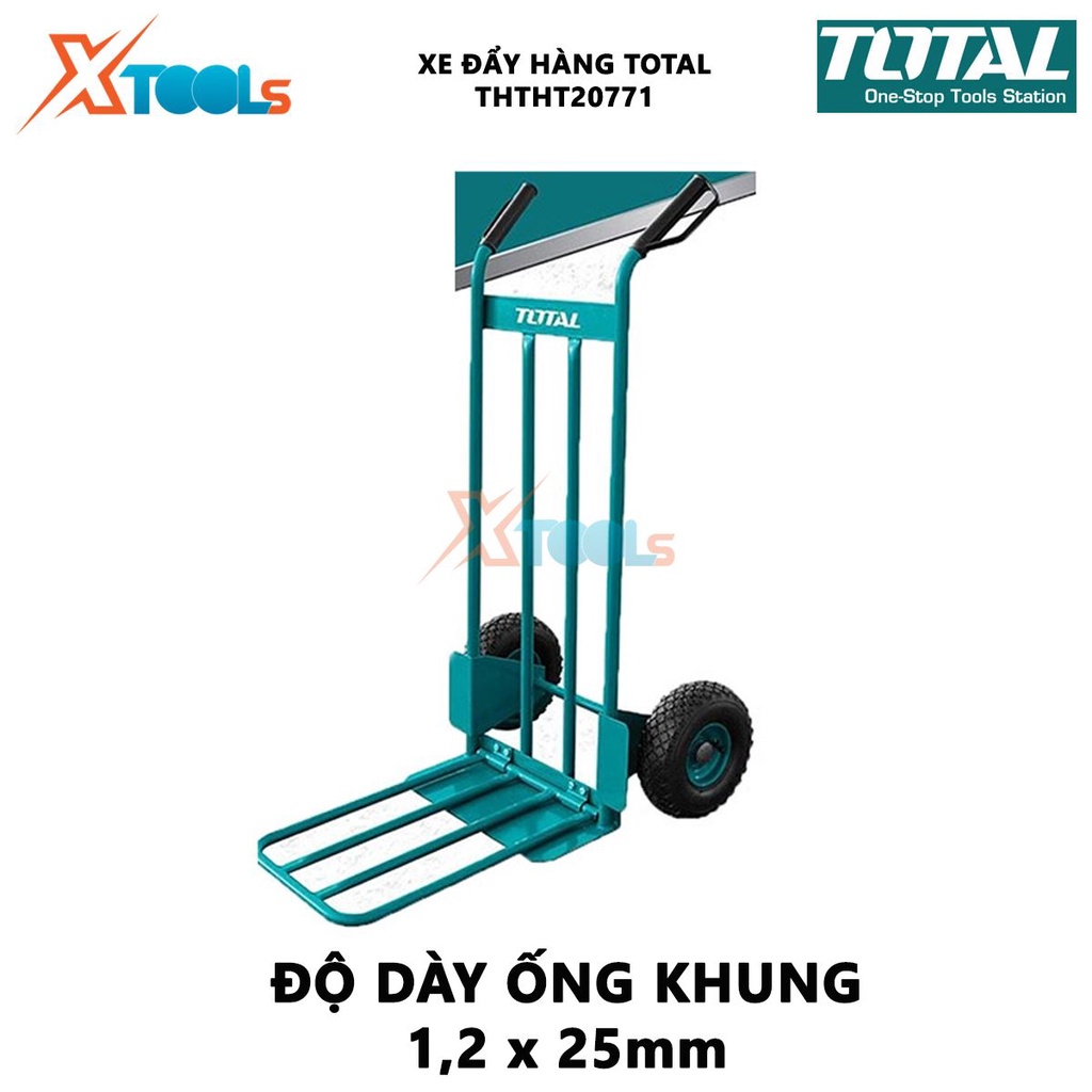 Xe đẩy hàng bằng tay TOTAL THTHT20771 | xe kéo hàng Khả năng tải: 200kg Độ dày khung ống: 1,2 x 25mm [CHÍNH HÃNG]