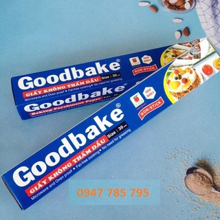Giấy nến nướng bánh Goodbake, giấy không thấm dầu khổ 30cm x 5m