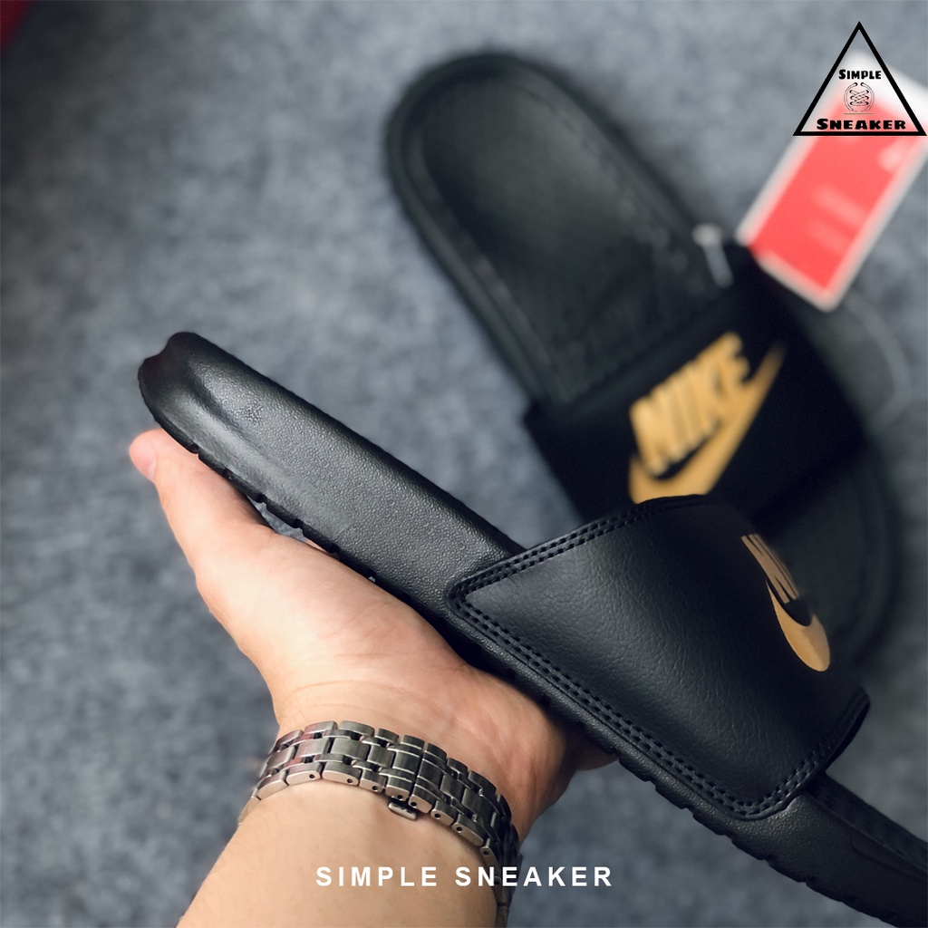 Dép Nike Benasi Chính Hãng FREESHIPNike Just Do It Black Gold - Dép Nike JDI Quai Ngang Nam Chuẩn Auth- Simple Sneaker