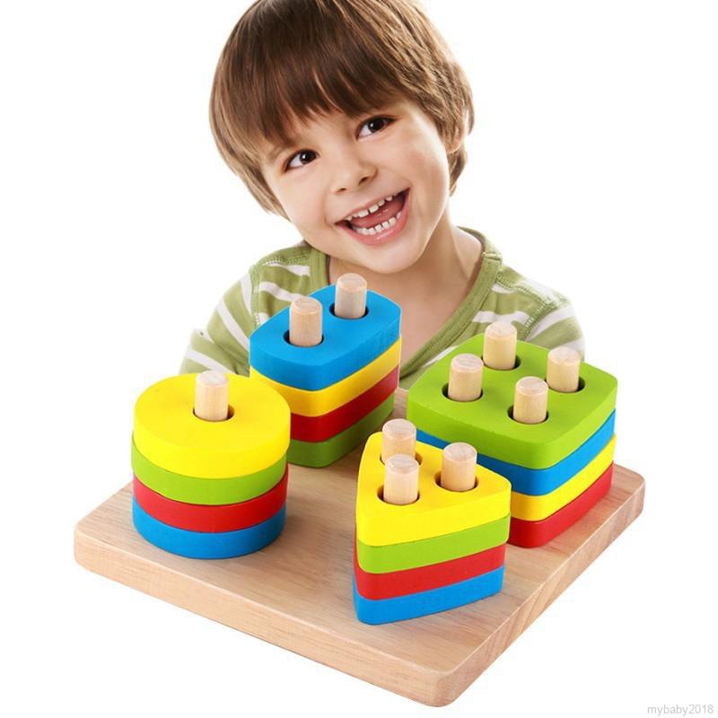 khối gỗ dạng hình học 