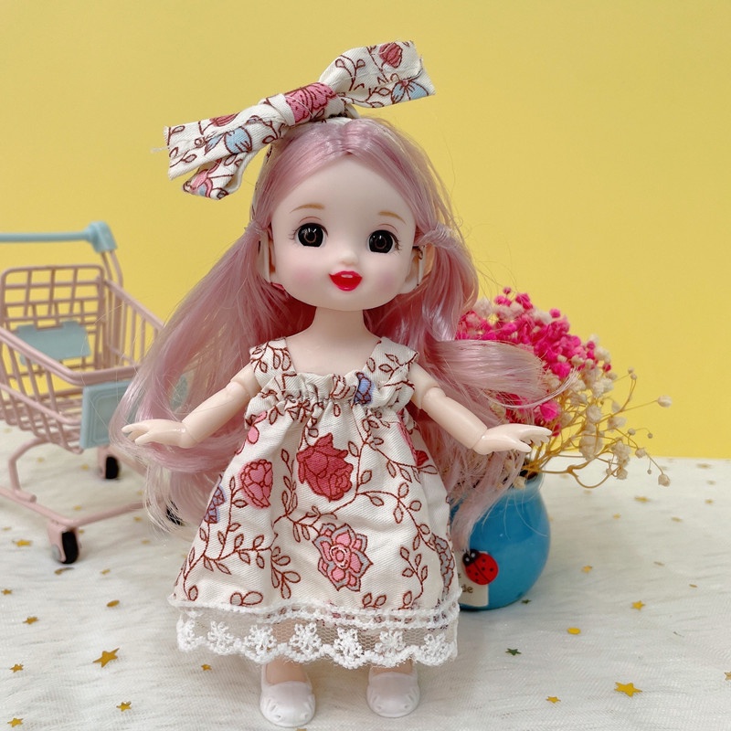 Đầm Công Chúa Mini 17cm Hóa Trang Cho Búp Bê Dễ Thương Bộ đồ Barbie với quần áo và giày Búp Bê Barbie Đồ Chơi Có Quần Áo Và Giày