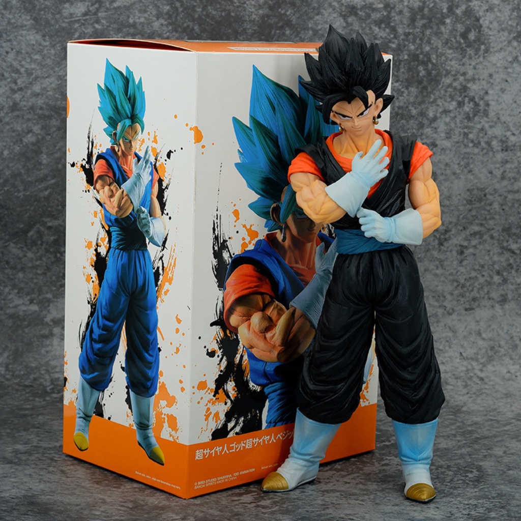 Mô Hình Vegito 33cm Dragon Ball 3 màu tóc xanh/vàng/đen dạng đứng, Figure Dragon Ball Goku với Vegeta hợp thể Vegito đẹp