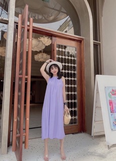 VÁY SUÔNG MAXI CỔ YẾM ĐŨI