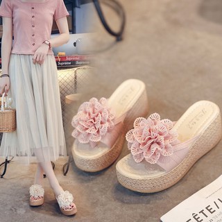 Dép đế xuồng nơ hoa
