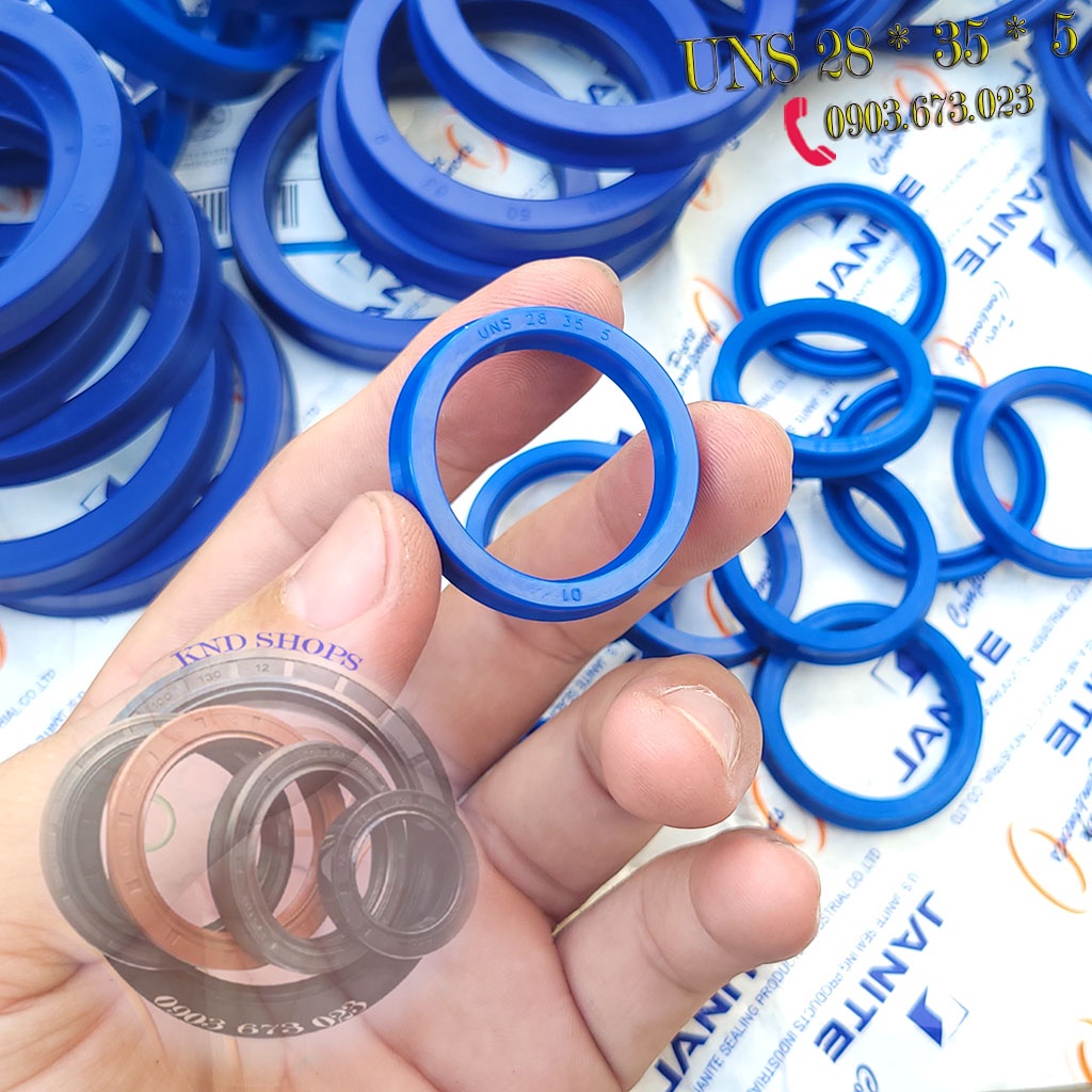 Gioăng phớt thủy lực UNS 28*35*5, phớt chắn dầu thủy lực chuyên cho máy đào, máy xúc, cẩu và xe nâng | KND Shops