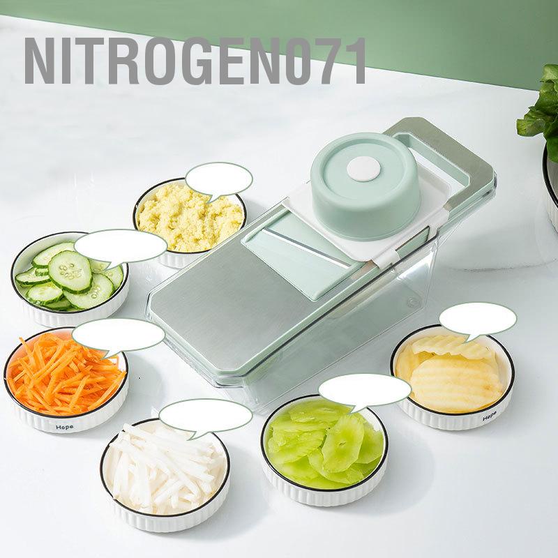 Thái sợi, khoai tây băm nhỏ, máy lau sợi/Máy cắt rau củ đa chức năng Bằng thép không gỉ Hướng dẫn sử dụng máy cho nhà bếp Nitrogen071
