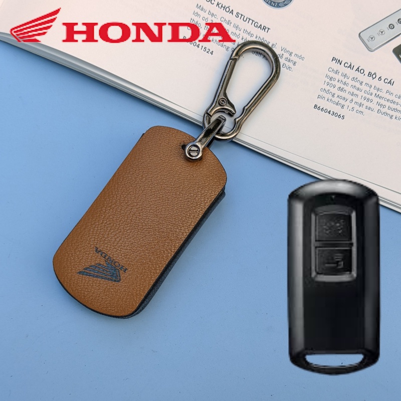 Ví bọc smarkey honda vision,Air blade,Lead,click ,scoopy da bò trơn ( AB Móc D )