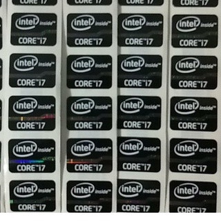 nhãn tem trang trí laptop thời trang core i7 ( màu đen )