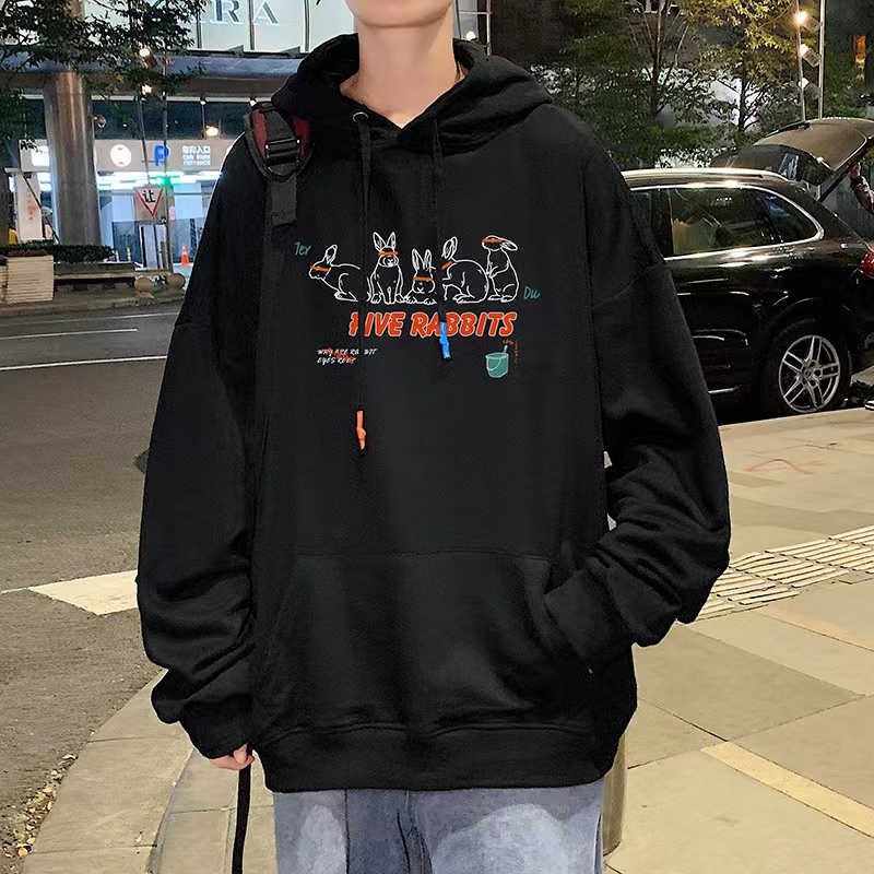 Áo hoodie nữ ZHELIHANGFEI tay dài in hình thỏ thời trang