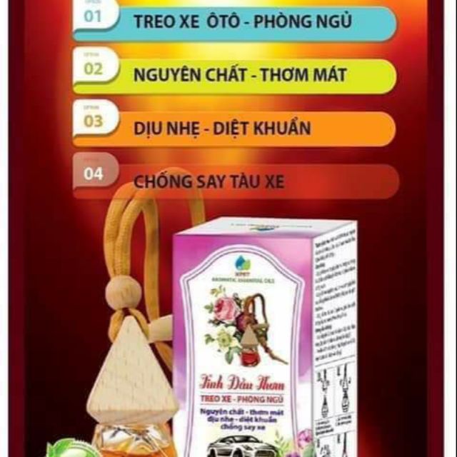 Combo 10 tinh dầu thơm treo xe, phòng ngủ,tủ quần áo