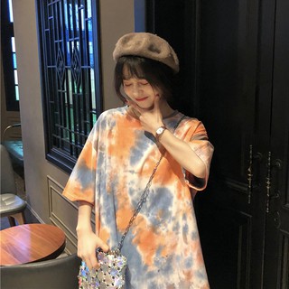 Áo thun Áo phông loang cam hồng