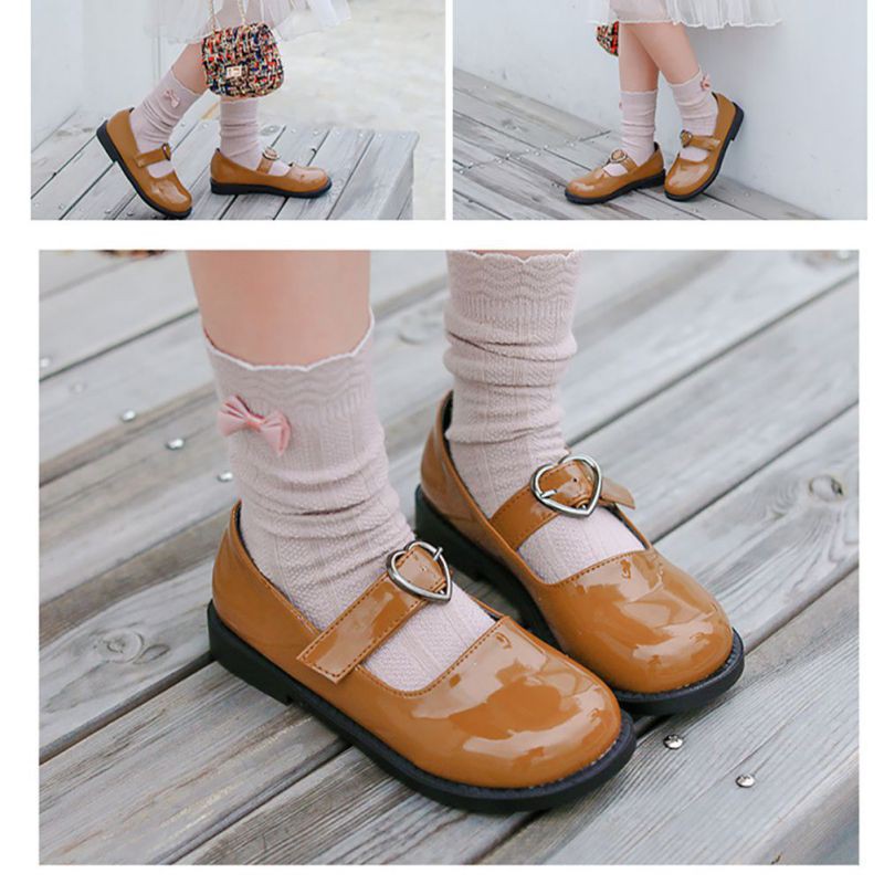 Giày búp bê Mary Jane quai dán xinh xắn chất giả da cho bé 1-11 tuổi