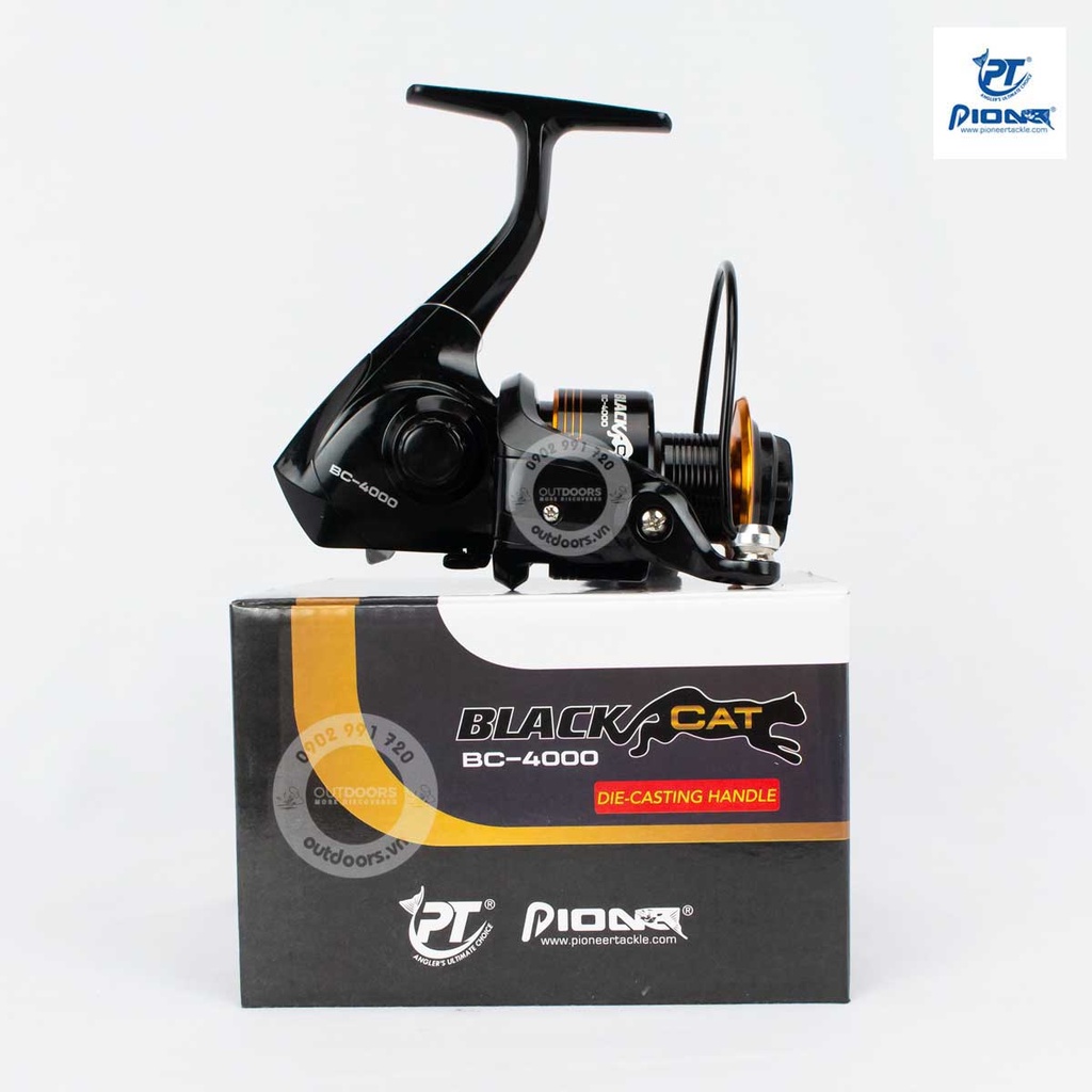 Combo Cần câu máy Shimano BigFish đủ size và Máy câu Pioneer Black Cat BC-3000 giá siêu hạt dẻ