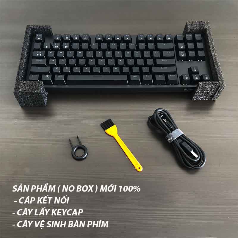 Bàn Phím Cơ Không Dây Gaming FL-ESPORTS F11 87 Phím, Kết Nối Bluetooth &amp; Dây Cáp, Đèn Nền RGB, Windows/MacOS/iOS/Android