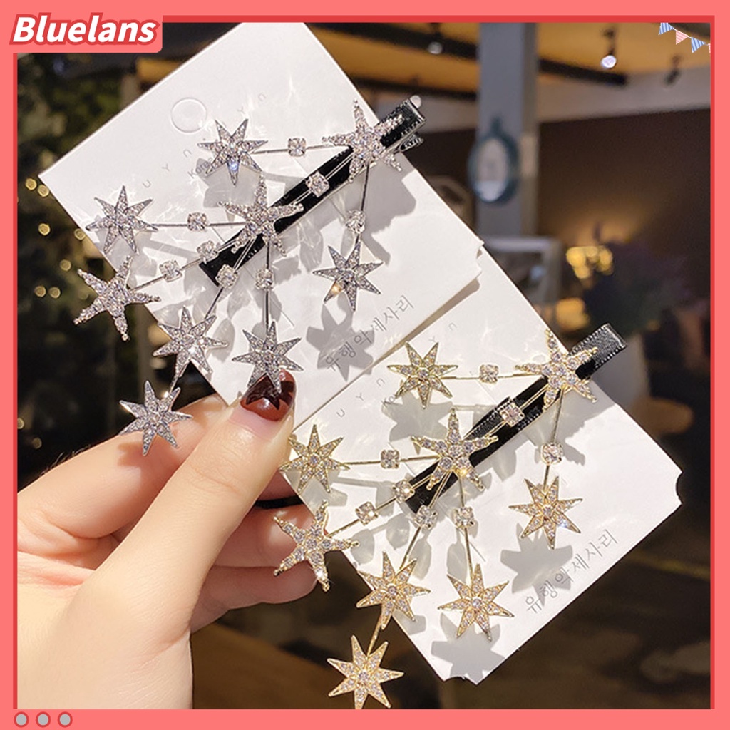 Kẹp Tóc Hình Ngôi Sao Đính Đá Lấp Lánh Thời Trang 48h