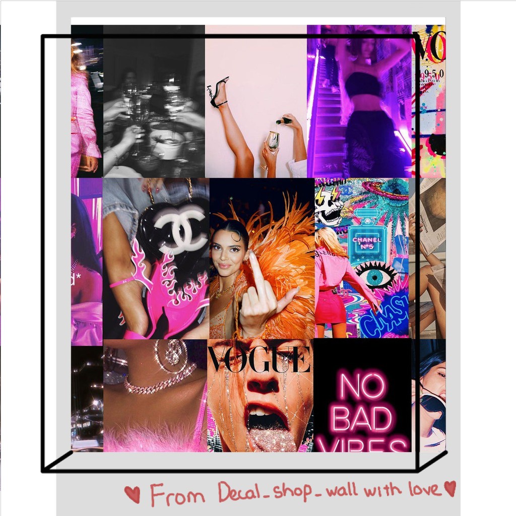 12 tấm Wall Collage keo sẵng dán tường trang trí phòng ngủ - theme Classy