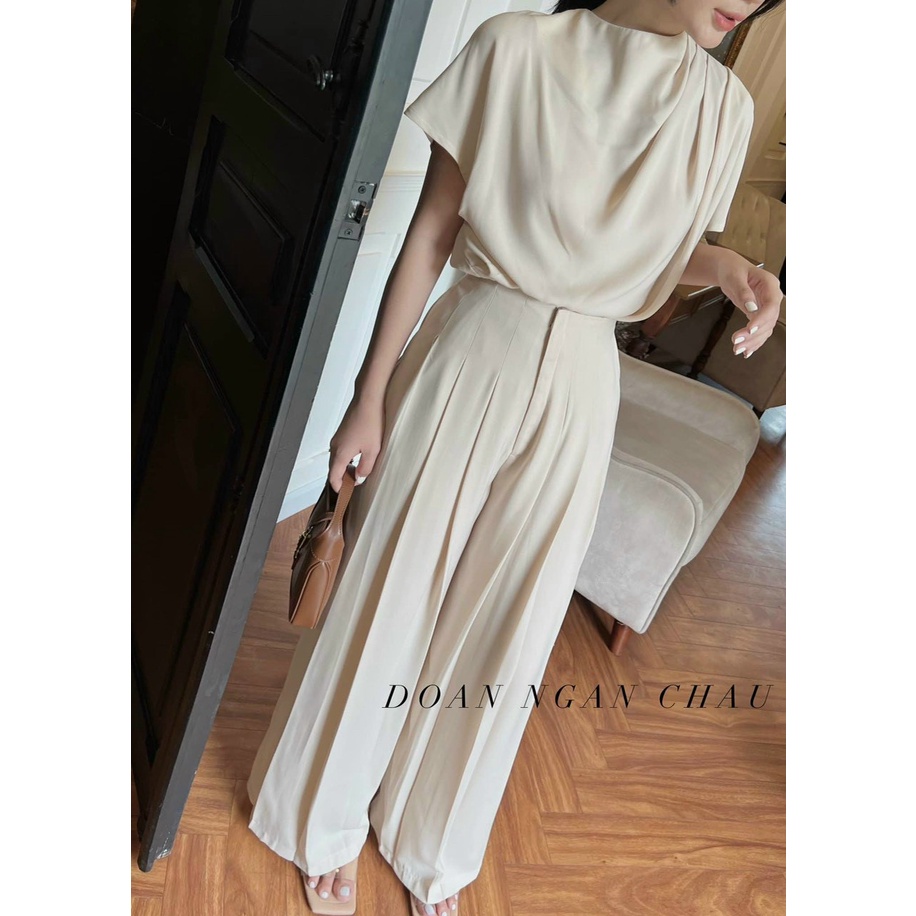 Đồ bộ nữ có áo form rộng kèm quần dài ống rộng 2 màu cực đẹp cho cô nàng năng động ph