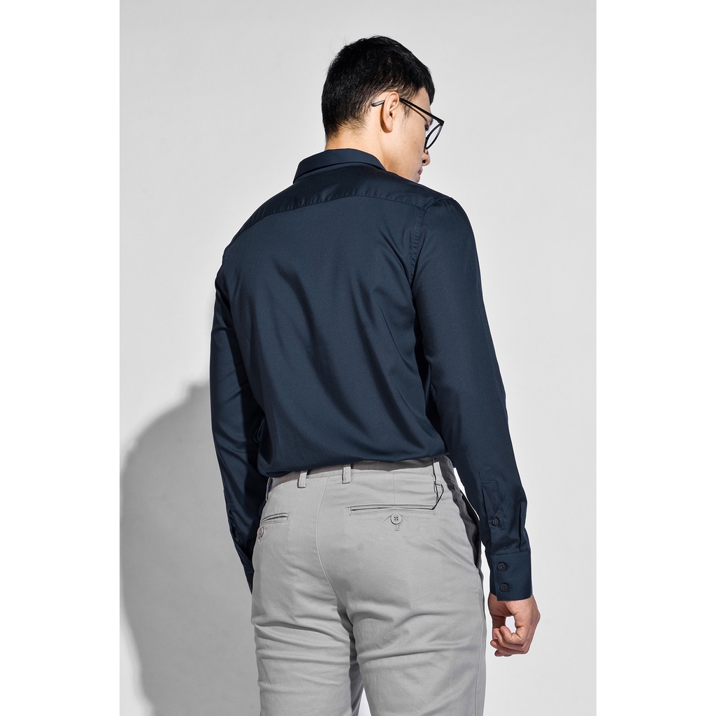 Áo Sơ Mi Tay Dài Nam Modal Trơn Form Fitted - Routine 10S20SHL022