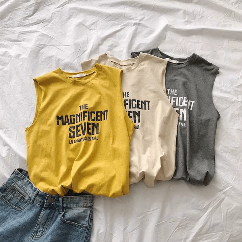 Áo Thun Form Rộng Sát nách Seven - CLITUS FASHION