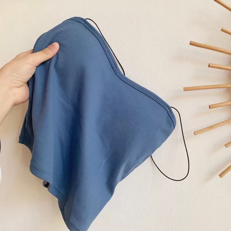 Áo 2 Dây Sợi Bún croptop Có Đệm Ngực Áo Bra Nữ Kiểu Thon Gọn Hàn Quốc ĐỆM  3 Lỗ nữ bigsize Lửng K5D3