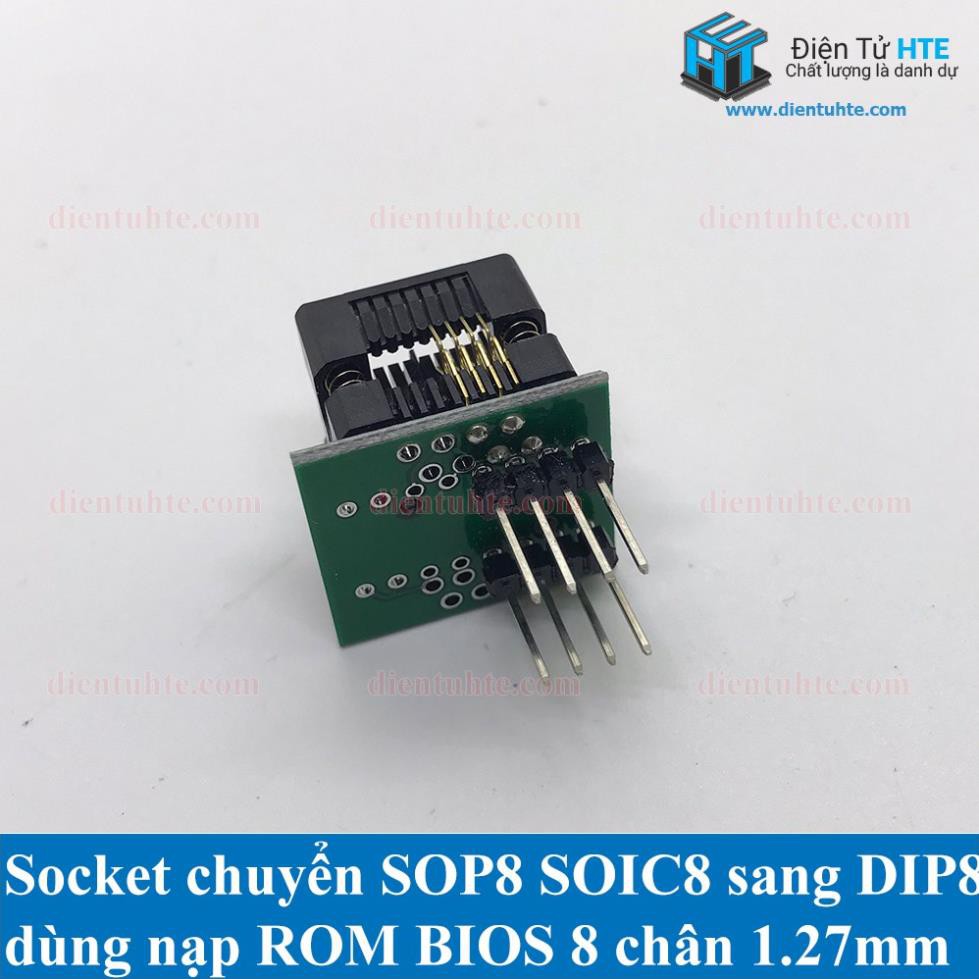 Socket - Đế chuyển SOP8 SOIC8 sang DIP8 nạp rom BIOS pitch 1.27mm 150mil/200mil