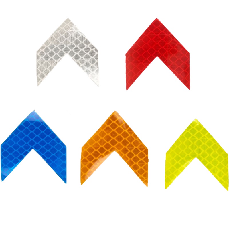Bộ 10 Miếng Dán Phản Quang Hình Mũi Tên Trang Trí Cản Xe Hơi