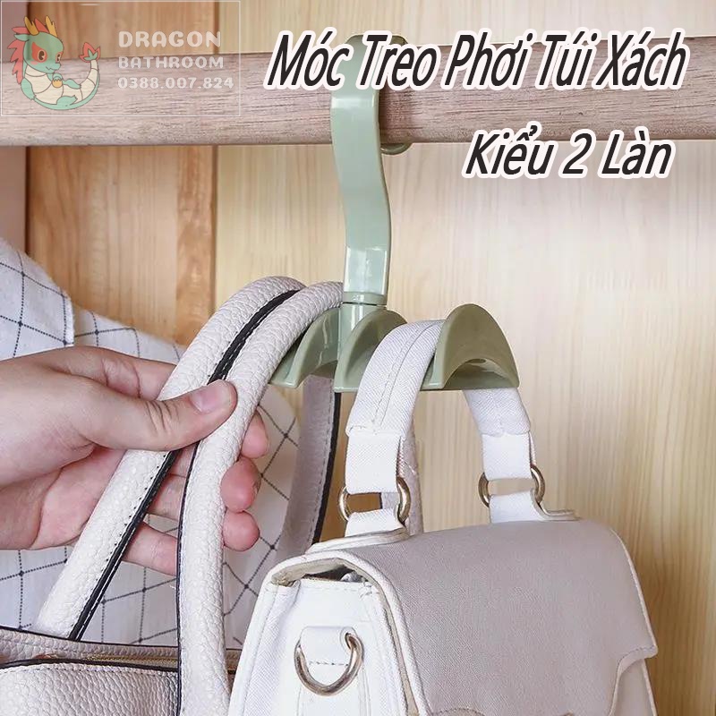 【Hàng Đẹp】Móc Treo Phơi Túi Xách B8 - Kiểu 2 Làn-Thông Minh Chuyên Dụng -LO-186