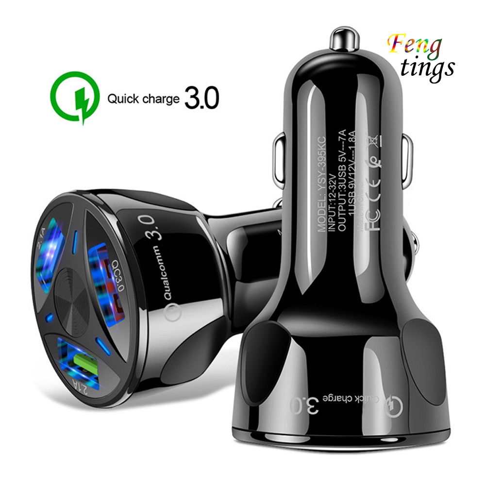 Củ Sạc Nhanh 3 Cổng Usb Qc 3.0 Cho Điện Thoại Di Động