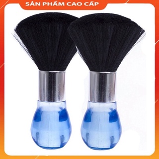 Chổi phủi tóc chuyên nghiệp cán tròn cỡ lớn, lông mềm nượt - đen