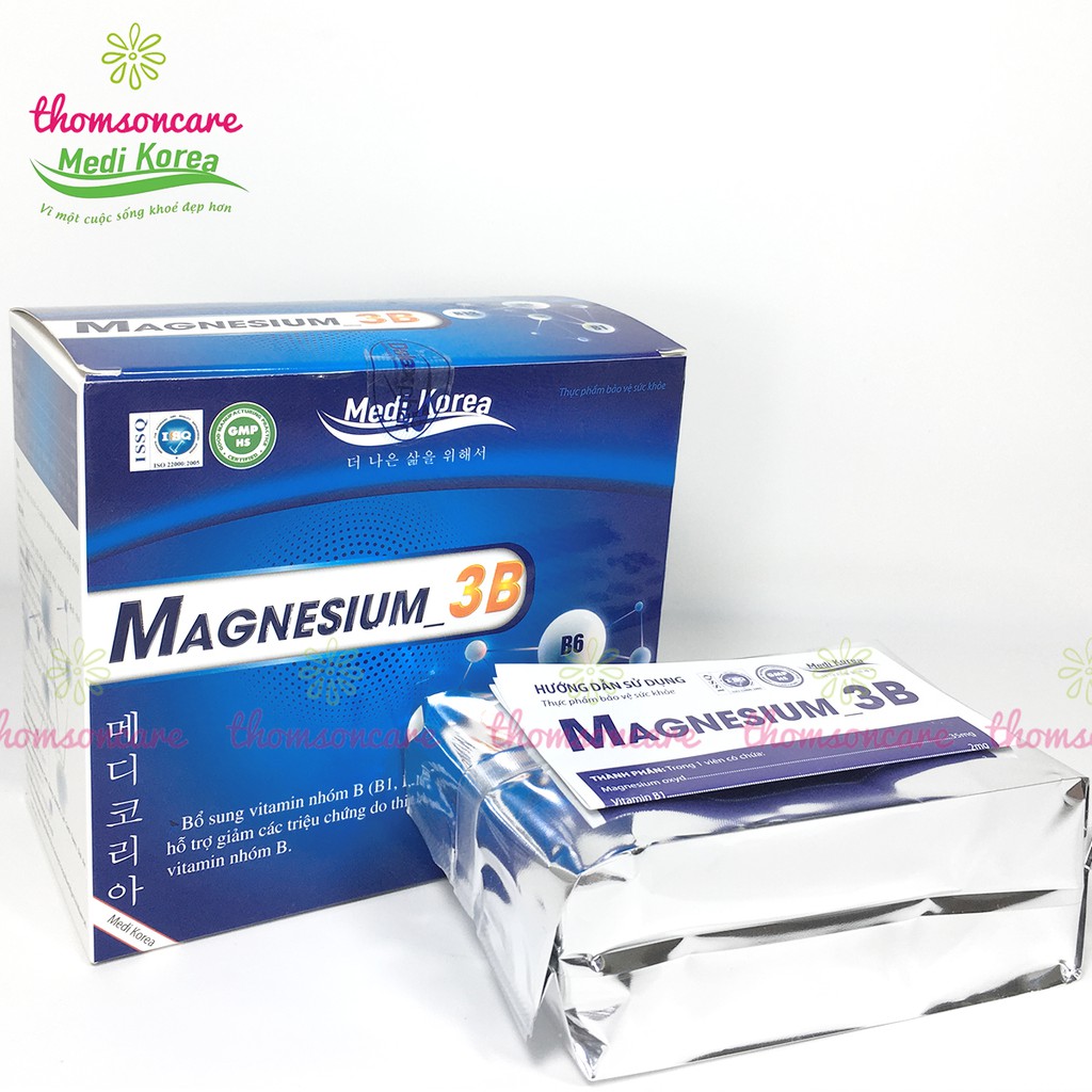 Bổ sung Magie và vitamin 3B - magnesium 3B - hỗ trợ giảm tê bì chân tay - Hộp 100 viên