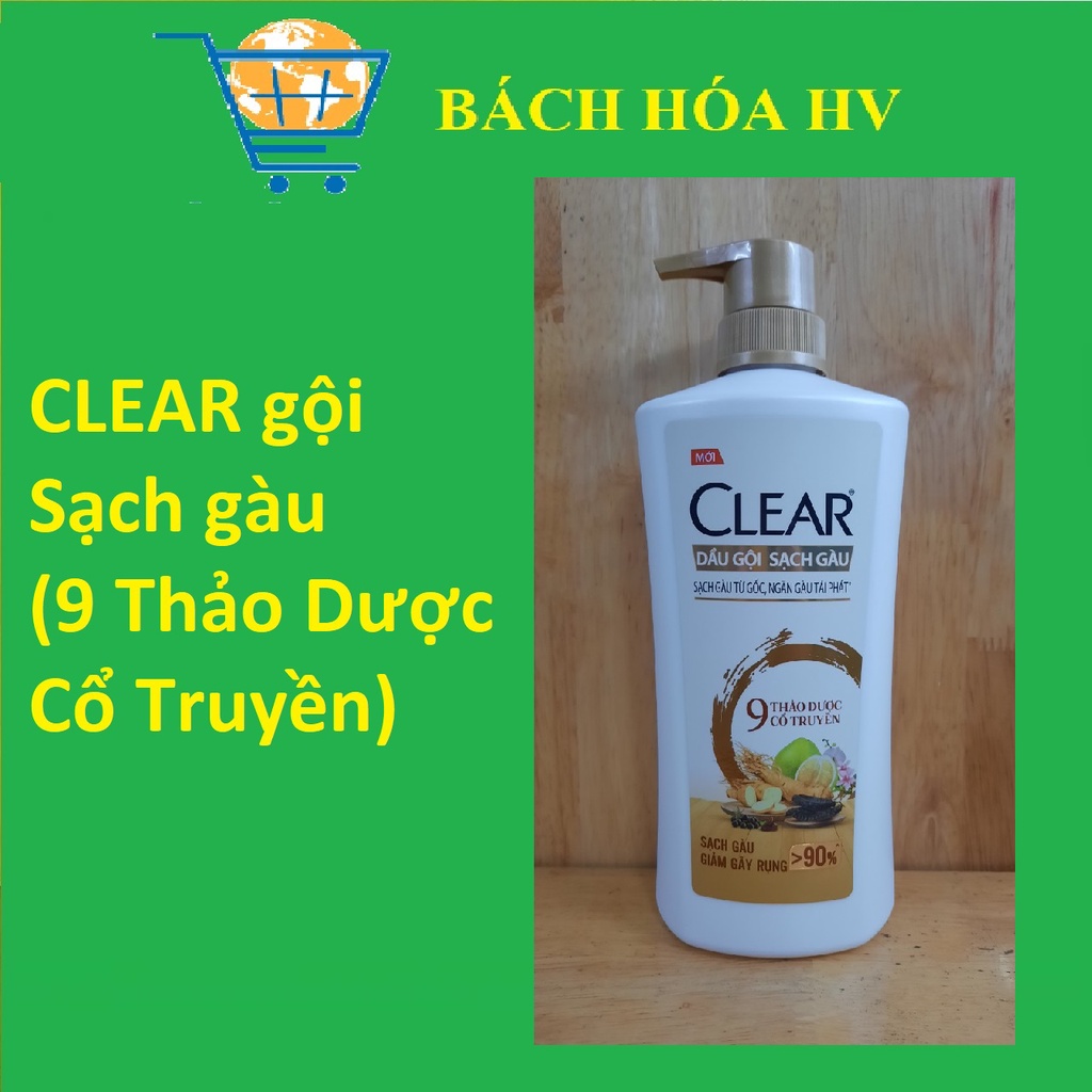 Dầu gội Clear Thảo Dược 630g (giúp sạch gàu) - BACH HOA HV
