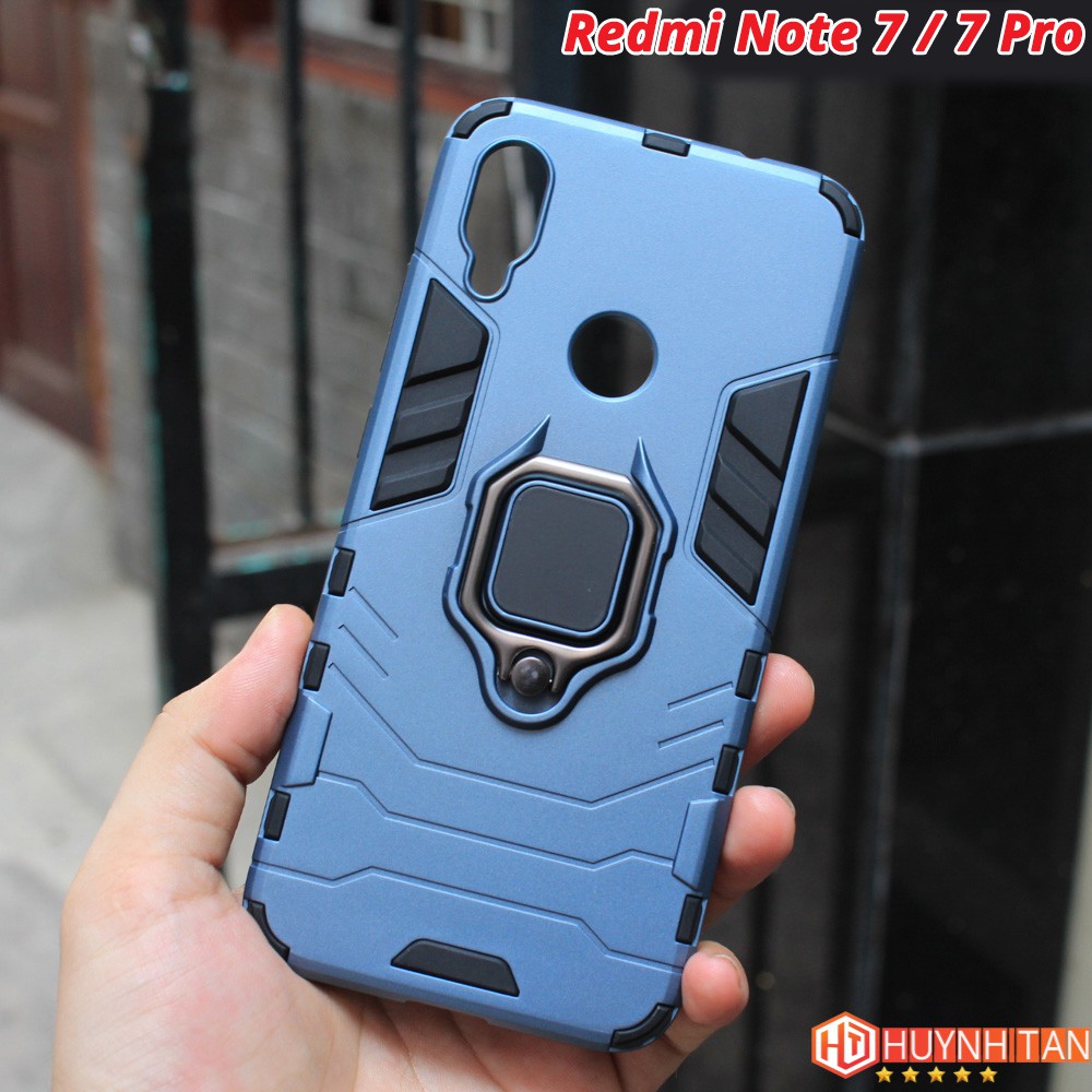 Ốp lưng Xiaomi Redmi Note 7 , Note 7 Pro chống sốc Iron Man ver 2 có Iring (Full Màu)