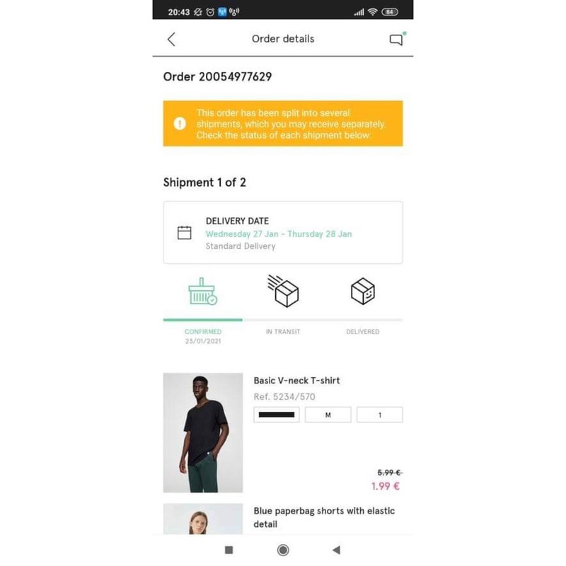 Trả order pull.and.bear