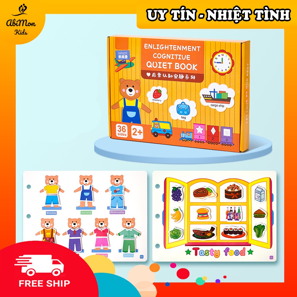 Đồ Chơi - Học Liệu Bóc Dán Cho Bé (17 chủ đề - dùng nhiều lần) ☘️ Montessori ✨ Đồ chơi Giáo Dục - An toàn - Thông minh