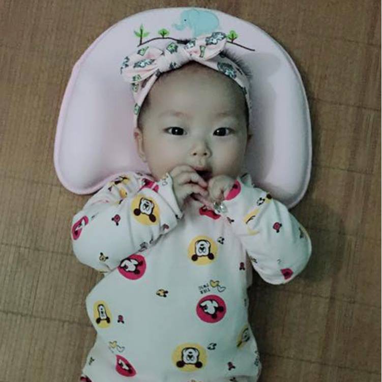 Gối chống méo bẹp đầu Babymow cho bé ( hàng full hộp chính hãng )