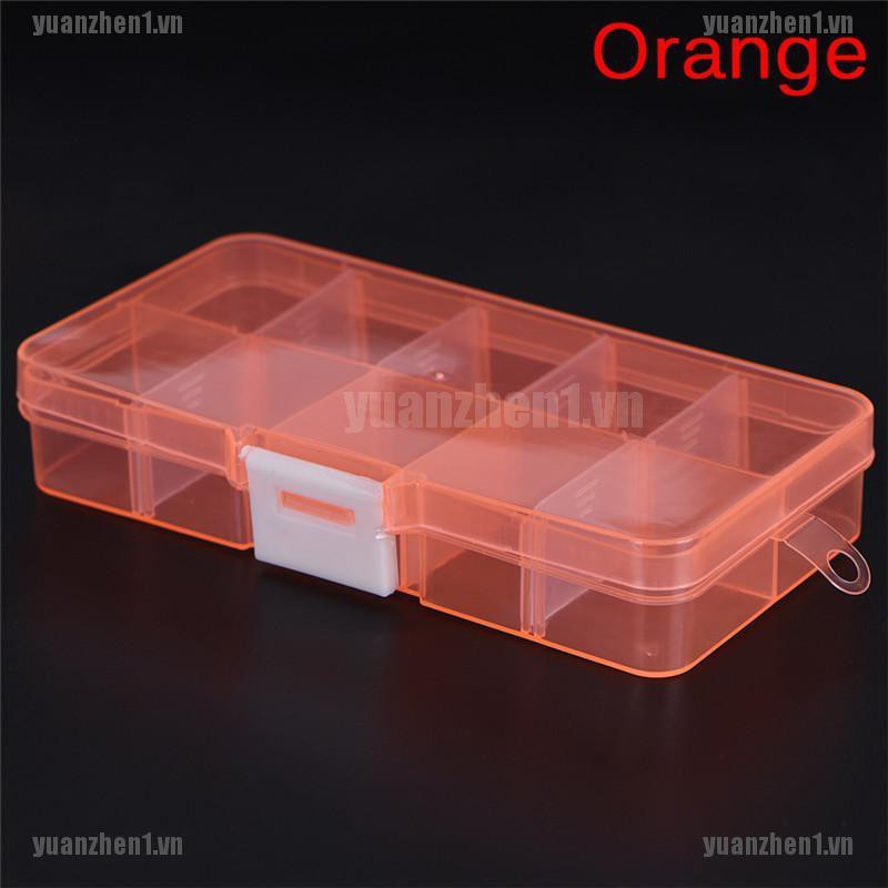 Hộp nhựa 10 ngăn đựng trang sức tiện lợi