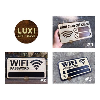 Hcm | bảng gỗ khắc tên thông tin wifi password luxi decor hcm
