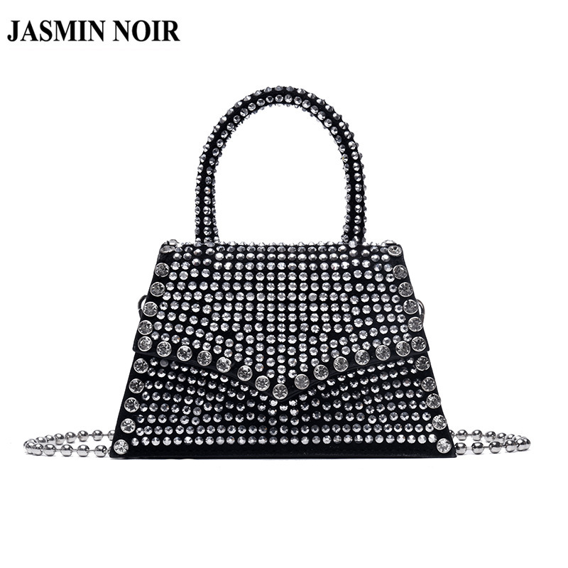 Túi Xách JASMIN NOIR Đính Kim Cương Nhân Tạo Thời Trang Cho Nữ