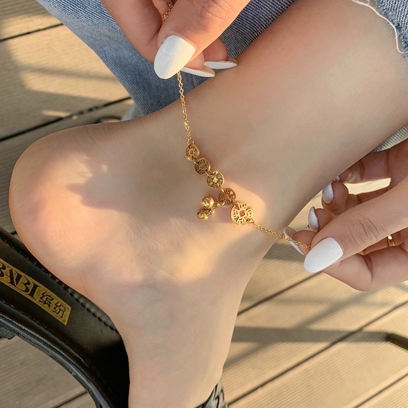 [Mã FARSSTGRE giảm 5K đơn bất kỳ] lắc chân titan kim tiền may mắn ko rỉ | BigBuy360 - bigbuy360.vn